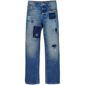Marc Jacobs Blue Patchwork Straight Jeans