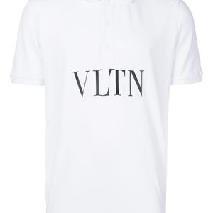 メンズ Valentino プリント ポロシャツ ホワイト