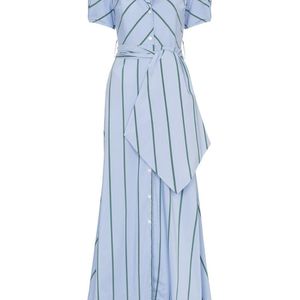 Rosie Assoulin Maxi-jurk Met Pofmouwen in het Blauw