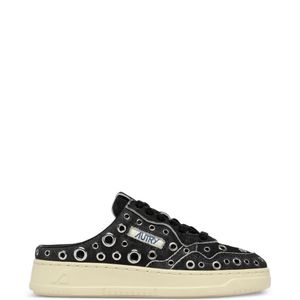 Autry Black Medalist Mule Eyelet-Detail Sneakers
