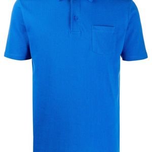 メンズ Sunspel チェストポケット ポロシャツ ブルー