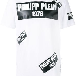Philipp Plein T-Shirt mit Logo-Patch in Weiß für Herren