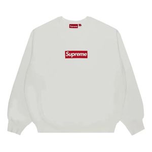 Supreme White Box Logo Crewneck for men