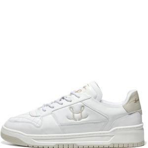 Leandro Lopes White Quilted Lace-Up Sneakers