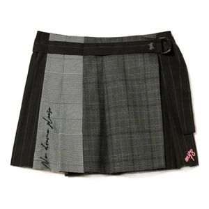 Twinset Black Embroidered Pleated Mini Skirt