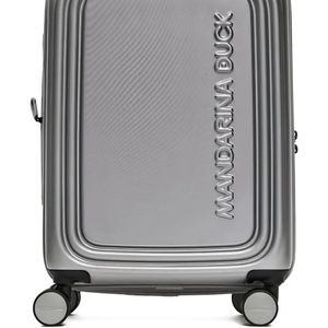 Mandarina Duck Grey Logo-Embossed Trolley