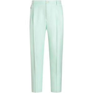 Dolce & Gabbana Green Viscose Trousers for men