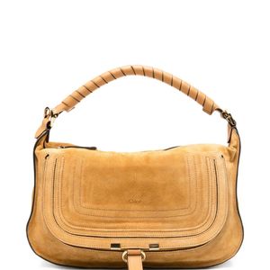 Chloé Metallic Small Marcie Topstitched-Handle Tote Bag