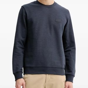 Marc O' Polo Blue Crewneck Patch-Detail Sweatshirt for men