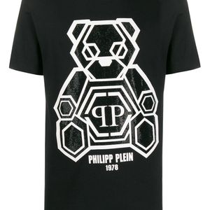 メンズ Philipp Plein テディベア Tシャツ ブラック
