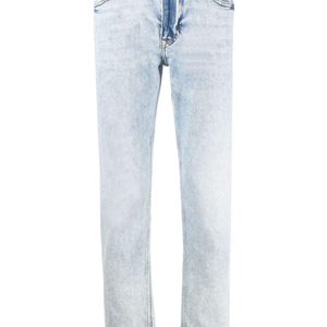 Versace Jeans Couture Blue Mid-Rise Straight-Leg Jeans for men
