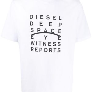 メンズ DIESEL T-just スローガン Tシャツ ホワイト