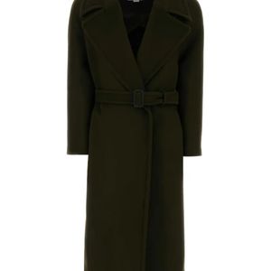Stella McCartney Black Belted Wool Coat