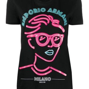 Emporio Armani グラフィック Tシャツ ブラック