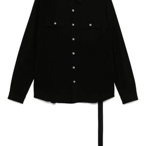 Rick Owens Black Organic Cotton Overshirt for men
