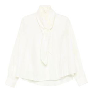 Carven White Silk Blouse