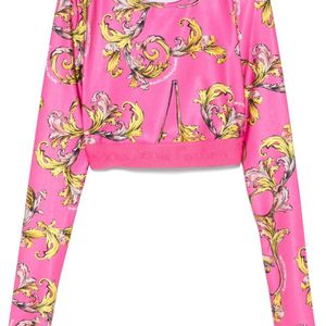 Versace Jeans Couture Pink Barocco-Print Top