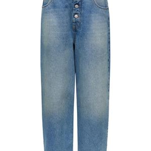 MM6 by Maison Margiela Blue Button Five-Pocket Jeans