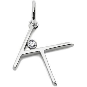 Monica Vinader Metallic Solitaire Diamond Initial Pendant