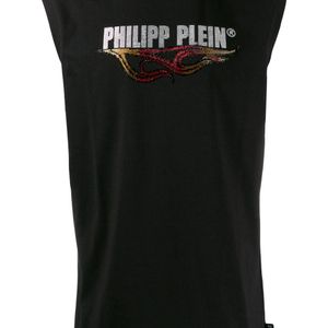 メンズ Philipp Plein Flame タンクトップ ブラック