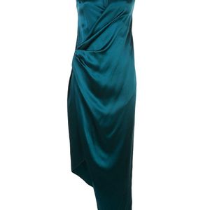 Robe mi-longue à design asymétrique Cushnie en coloris Bleu