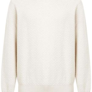 Missoni White Chevron Cotton Jumper for men
