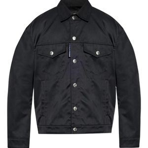 DSquared² Blue Logo-Tag Jacket for men