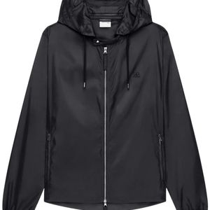Courreges Black Hooded Windbreaker