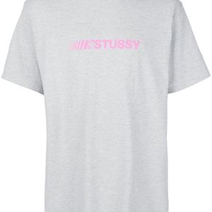 メンズ Stussy ロゴ Tシャツ グレー