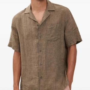 Frescobol Carioca Brown Angelo Pocket Short-Sleeve Shirt for men