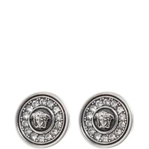 Versace White Medusa Crystal Earrings