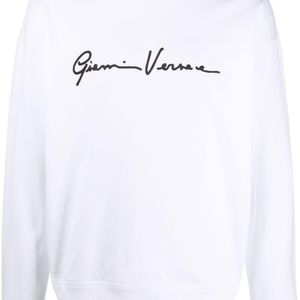 メンズ Versace プリント スウェットシャツ ホワイト