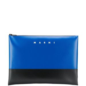 Pochette bicolore à logo imprimé Marni pour homme en coloris Bleu
