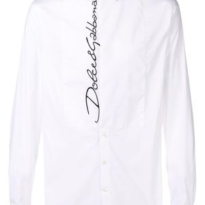 メンズ Dolce & Gabbana エンブロイダリーシャツ ホワイト