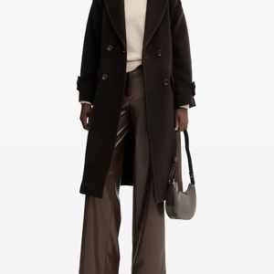 Sessun Black Double-Breasted Coat