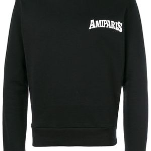 メンズ AMI Paris クルーネック スウェットシャツ ブラック