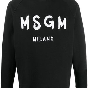 メンズ MSGM ラグランスリーブ スウェットシャツ ブラック