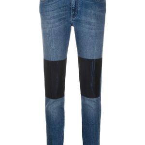 Stella McCartney Blau Skinny-Jeans mit Patches