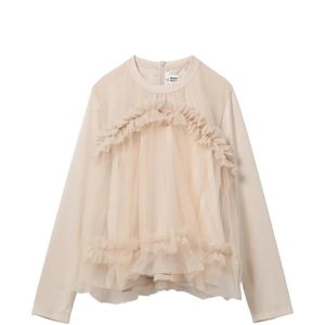 Noir Kei Ninomiya Natural Ruffled Top