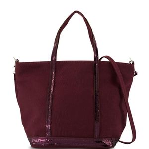 Vanessa Bruno Purple Sequin-Trimmed Tote Bag