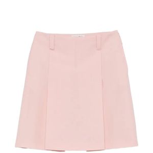 Miu Miu Pink Belted Pleated Mini Skirt
