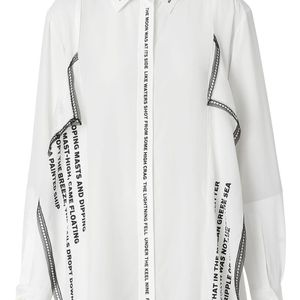 Camisa oversize estampada Burberry de color Blanco