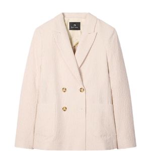 Paul Smith Natural Striped Double-Breasted Blazer