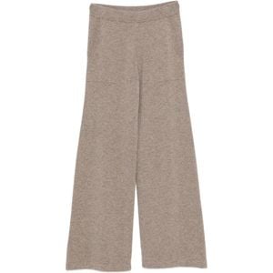 Bompard Natural Cashmere Wide-Leg Palazzo Pants