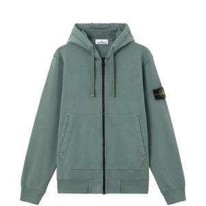 Stone Island Green 6100061 Organic Cotton Fleece Hooded Sweatshirt for men