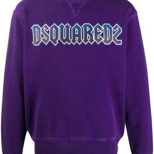DSquared² Sweater Met Logoprint in het Paars voor heren