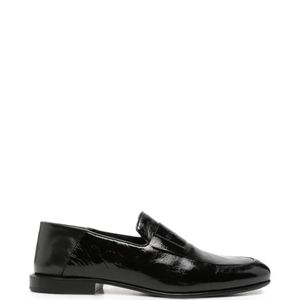 Givenchy Black Logo-Plaque Leather Loafers