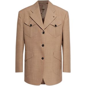 Versace Natural Buttoned Pocket Jacket