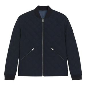 Boss Blue Quilted Zip Jacket for men