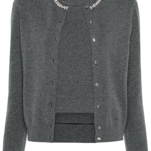 Maje Grey 2-In- Cashmere Cardigan